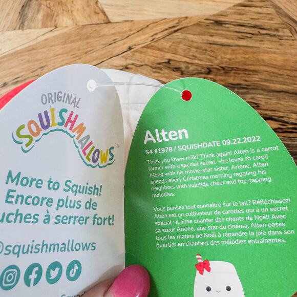 NWT-2022, Alten, The Milk For Santa Plush Milk Carton Holiday Squishmallow-4" - Picture 5 of 6
